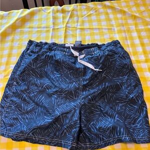 Islander swimming trunks Navy and Light Blue Patterned Men's Hybrid Shorts